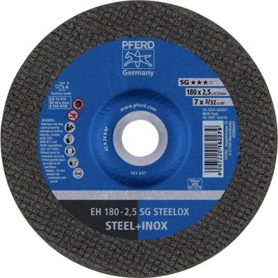 Afbeelding van PFERD EH 180 2,5 SG STEELOX 61323223 Doorslijpschijf gebogen mm 25 stuk(s) RVS, Staal