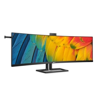 Image de Philips 45B1U6900C Écran LED incurvé 45&quot; (44.5&quot; visualisable) 5120 x 1440 Dual Quad HD @ 75 Hz VA 450 cd/m² 3000:1 DisplayHDR 400 4 ms 2xHDMI, DisplayPort, USB C haut parleurs noir