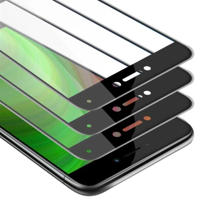 Afbeelding van Cadorabo 3x Screenprotector geschikt voor Huawei NOVA LITE Volledig scherm pantserfolie Beschermfolie in TRANSPARANT met ZWART Getemperd (Tempered) Display beschermend glas 9H hardheid 3D Touch