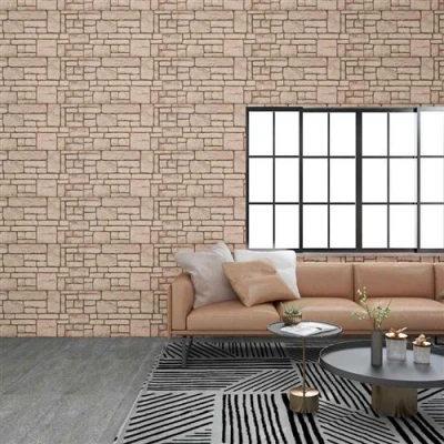 Afbeelding van vidaXL 10 st Wandpanelen 3D beige baksteen EPS
