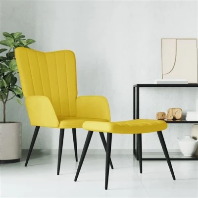 Afbeelding van vidaXL Relaxstoel Mosterdgeel