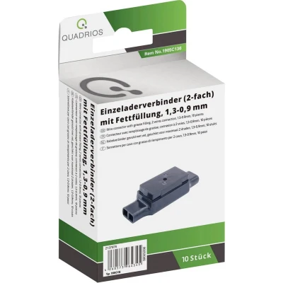 Afbeelding van Quadrios 1905C136 Draadconnector Flexibel: 0.90 1.30 mm² Massief: Aantal polen: 4 10 stuk(s) Zwart