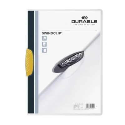 Afbeelding van Durable 226004 Swingclip PP klemmap, tot 30 DIN A4 vellen, geel, 25 stuks