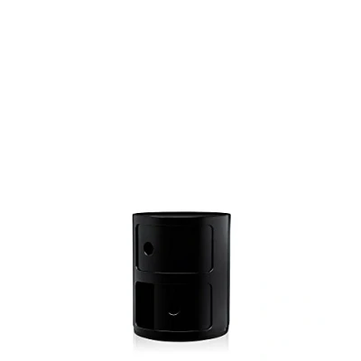 Afbeelding van Kartell Componibili Kast Rond Medium (2 Comp.) Zwart