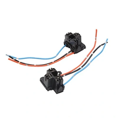 Afbeelding van sourcing map 2 stks 3 Terminals Plastic Koplamp Plug H4 Auto Lamp Mistlamp Socket Kabelboom