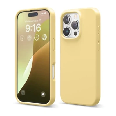 Afbeelding van elago Compatibel met iPhone hoesjes, hoogwaardige vloeibare siliconen hoes, volledige beschermhoes, schokbestendig, dunne telefoonhoes, zachte microvezelvoering