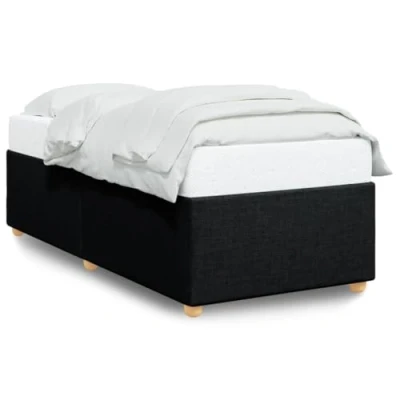 Afbeelding van vidaXL Bedframe stof zwart 90x190 cm