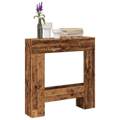 Afbeelding van vidaXL Haardombouw 81x18x82 cm bewerkt hout oud houtkleurig