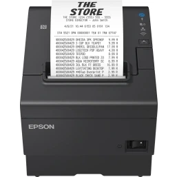 Image de Epson TM T88VII (112) Imprimante de reçus thermique en ligne Rouleau (7,95 cm) 180 x ppp jusqu&#039;à 500 mm/sec USB 2.0, hôte LAN, série outil coupe noir