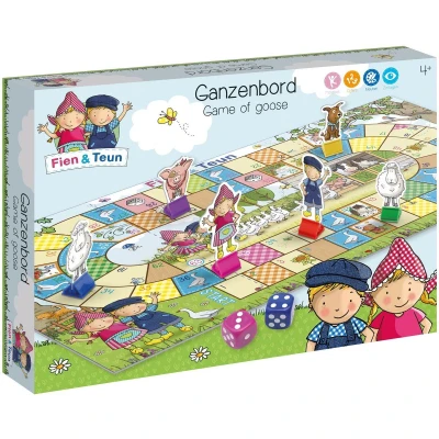 Afbeelding van Fien &amp; Teun ganzenbord educatief peuter speelgoed gezelschapsspel boerderij thema Bambolino Toys Vanaf 4 jaar
