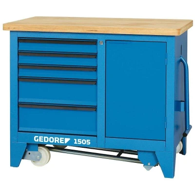 Afbeelding van Gedore 6621780 1505 werkbank op wielen 5 laden 900 x 1100 652 mm (b h d)