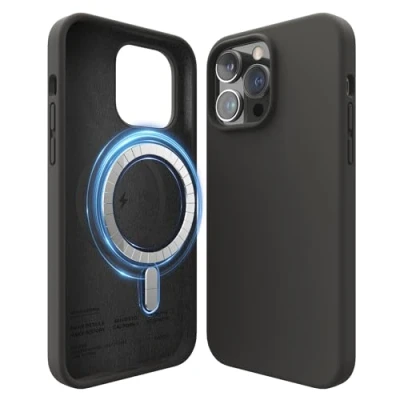 Afbeelding van elago Magnetische siliconen hoes, compatibel met iPhone 14 Pro Max (6,7 inch), alle MagSafe accessoires, ingewerkte magneten, hoogwaardige vloeibare siliconen, beschermhoes