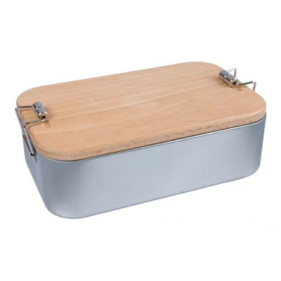 Afbeelding van Memo Lunchbox 2 in 1 met beukenhouten deksel/snijplank