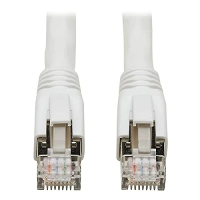 Afbeelding van Eaton Cat8 25G/40G Gecertificeerde Snagless Afgeschermde S/FTP Ethernetkabel RJ45 M/M PoE Wit 6ft (S/FTP, CAT8.1, 1.83 m), Netwerkkabel