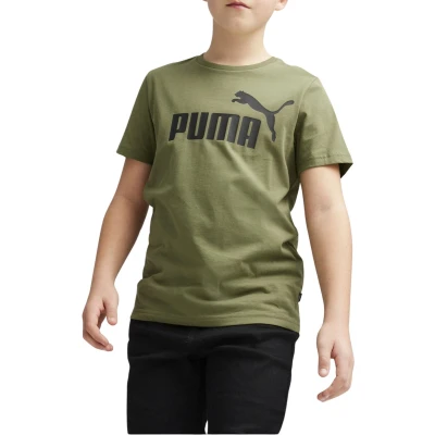 Afbeelding van Puma LOGO TEE Unisex Tshirt print voor kinderen, Maat: 116, Olive green