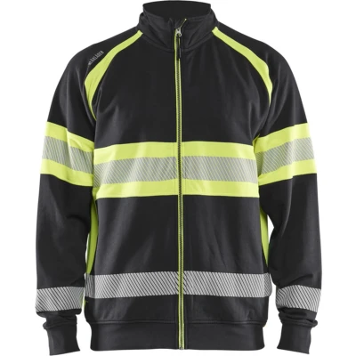Afbeelding van Blaklader High Vis sweater 3551 1158 Zwart/High Geel XXXL
