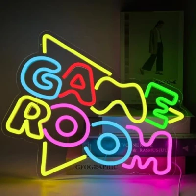 Afbeelding van YUEYYNS Game Room LED Neon Wanddecoratie USB Gaming voor Jongens Geschikt Speelkamer, Jongenskamer