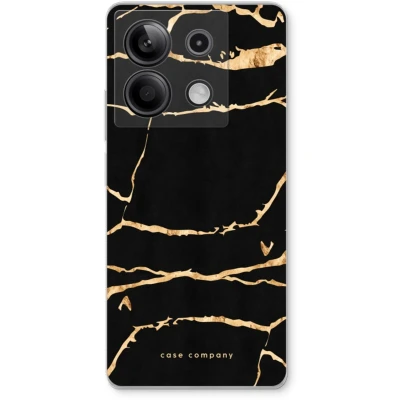 Afbeelding van Case Company® hoesje geschikt voor Xiaomi Redmi Note 13 5G Gouden marmer Soft Cover Telefoonhoesje Bescherming aan alle Kanten en Schermrand