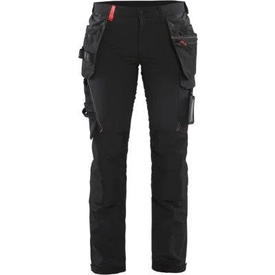 Afbeelding van Blaklader Dames 4 weg stretch werkbroek 7192 1645 Zwart/Rood