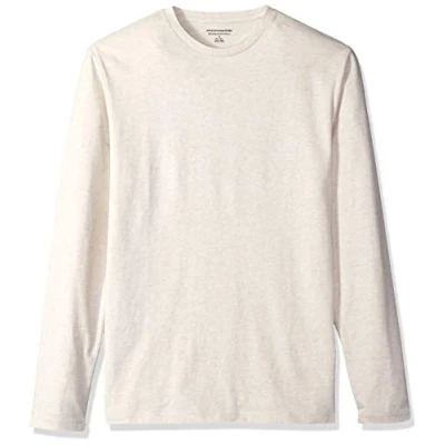 Image de Amazon Essentials T Shirt manches longues pour homme, coupe ajustée, avoine chiné, S