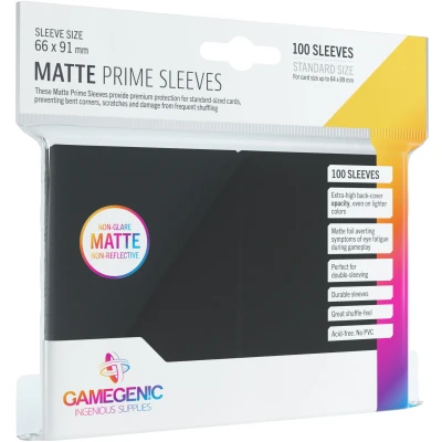 Afbeelding van Gamegenic Sleeves Matte Prime Black (100 stuks)