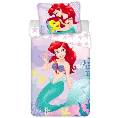 Afbeelding van Disney De Kleine Zeemeermin Dekbedovertrek, Sea Life 140 x 200 + 70 90 cm Katoen