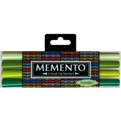 Afbeelding van Tsukineko Memento Markers Greenhouse (4pcs) (05PM100002)