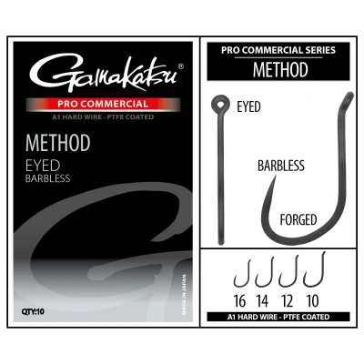 Afbeelding van Gamakatsu Pro Commercial Method Eyed Barbless 10