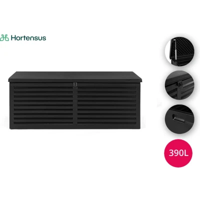 Afbeelding van Hortensus Opbergbox Tuin 390L Waterdicht Gas Lift Stijlvol Design