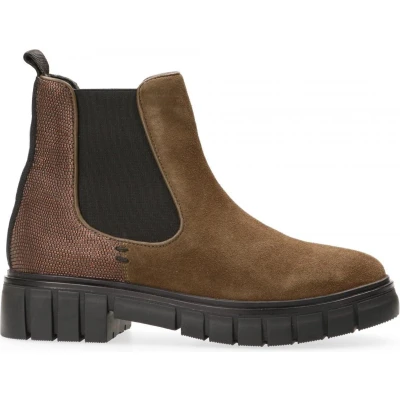 Afbeelding van Maruti Tygo Chelsea Boots Lizard Groen Womens Khaki / Bronze 36