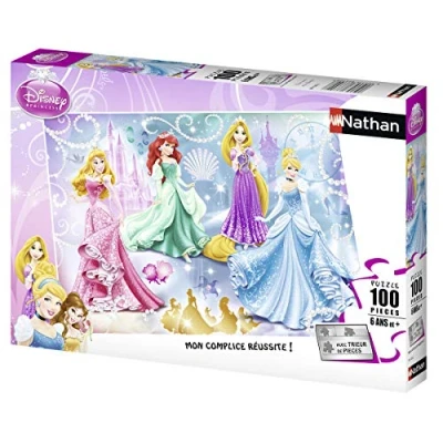 Afbeelding van Puzzel Nathan Sparkling Princesses 36 x 26 cm 100 Onderdelen