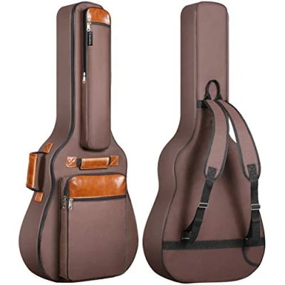 Image de CAHAYA Housse pour Guitare 40 41 42 Pouces Sac de Etanche en Tissu OxfordAvec Un Rembourrage 12 mm d&#039;épaisseur adapté aux Guitares acoustiques et Classiques, Version améliorée CY0150