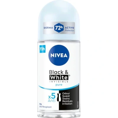 Afbeelding van NIVEA, Deodorants, Invisibleack&amp;White Antitranspirant W Bullet 48H (Rol op, 50 ml)