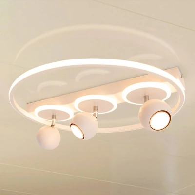 Afbeelding van LED plafondlamp Ronda, wit, 3 lamps