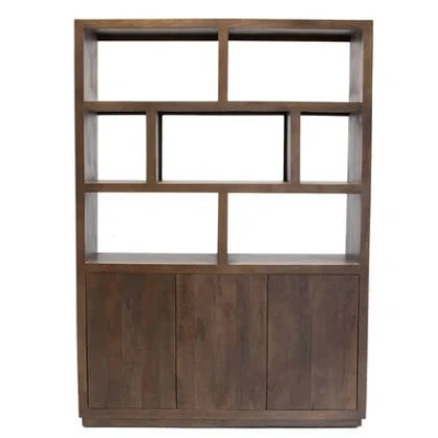 Afbeelding van Giga Meubel Vakkenkast Luxurious Donkerbruin Mangohout 150x45x210cm