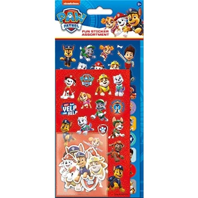 Afbeelding van Paper Projects Paw Patrol bijpassende stickerset, bevat 3 soorten stickers, perfect voor decoratie en scrapbooking, blauw/rood, 24,5 cm x 11