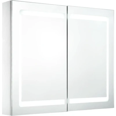 Afbeelding van Badkamerkast Met Spiegel En Led 80X12,2X68 Cm