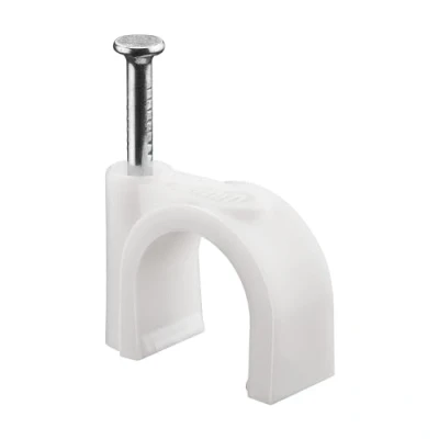 Image de goobay 17083 Serre câbles, jeu de 100 / Support câbles pour fixation jusqu&#039;à 12mm diamètre/Serre avec clou mur, coins et montage en saillie pièces/blanc