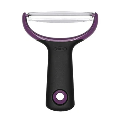 Image de OXO Good Grips Éplucheur de préparation pour grands légumes Économe à en inox Noir et violet