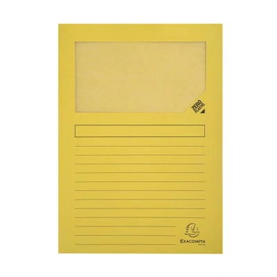 Image de Exacompta chemise à fenêtre A4 (100 pièces) jaune