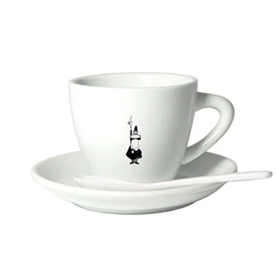 Afbeelding van Bialetti Cappuccino of koffiekop met schotel porselein