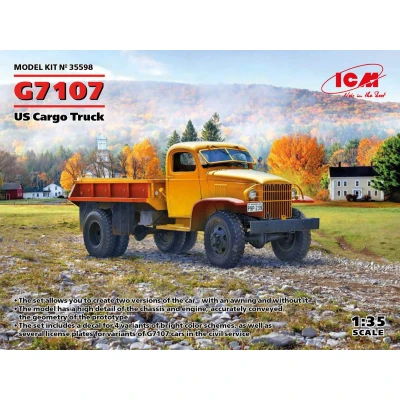 Afbeelding van 1:35 ICM 35598 G7107 US Cargo Truck Plastic Modelbouwpakket