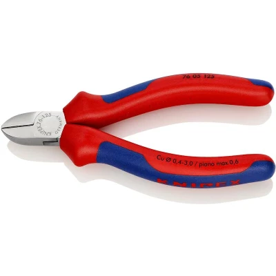 Image de KNIPEX 76 05 125 coupes diagonales pour l&#039;électromécanique avec poignées multi composants chromées mm