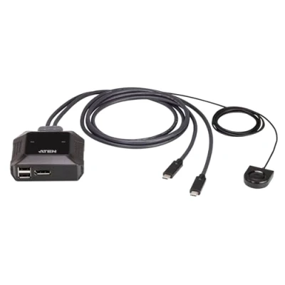 Afbeelding van ATEN US3312 2 Port USB C 4K DisplayPort KVM switch 4096 x 2160 Pixel