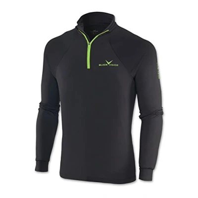Afbeelding van Black Crevice Skirolli met ritssluiting voor heren BCR11203, uniseks, skirolli, zwart/groen, M