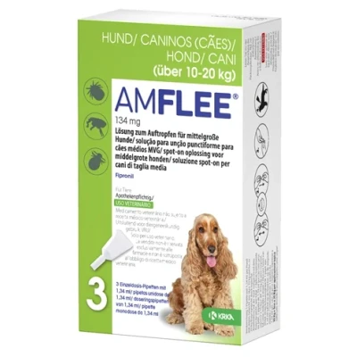 Afbeelding van Krka Amflee Spot On Hond 10 20 KG 134 MG 3 PIP (409902)