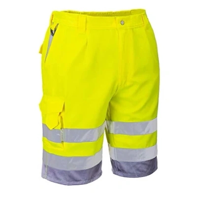 Afbeelding van Portwest HiVis Bermuda Poly katoen, Kleur: Geel/Grijs, Grootte: L, E043YGYL