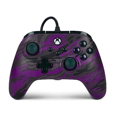 Afbeelding van PowerA Advantage controller met kabel voor de Xbox Series XS Paarse camouflage