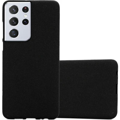 Afbeelding van Cadorabo Hoesje geschikt voor Samsung Galaxy S22 ULTRA in FROST ZWART Beschermhoes gemaakt van flexibel TPU silicone Case Cover