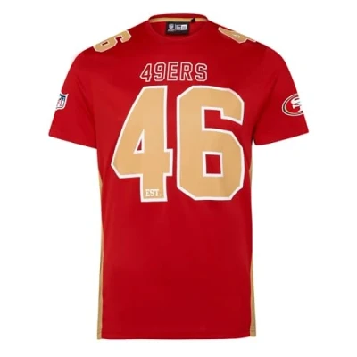Afbeelding van New Era San Francisco 49ers NFL Established Number Mesh Tee Scarlet T shirt